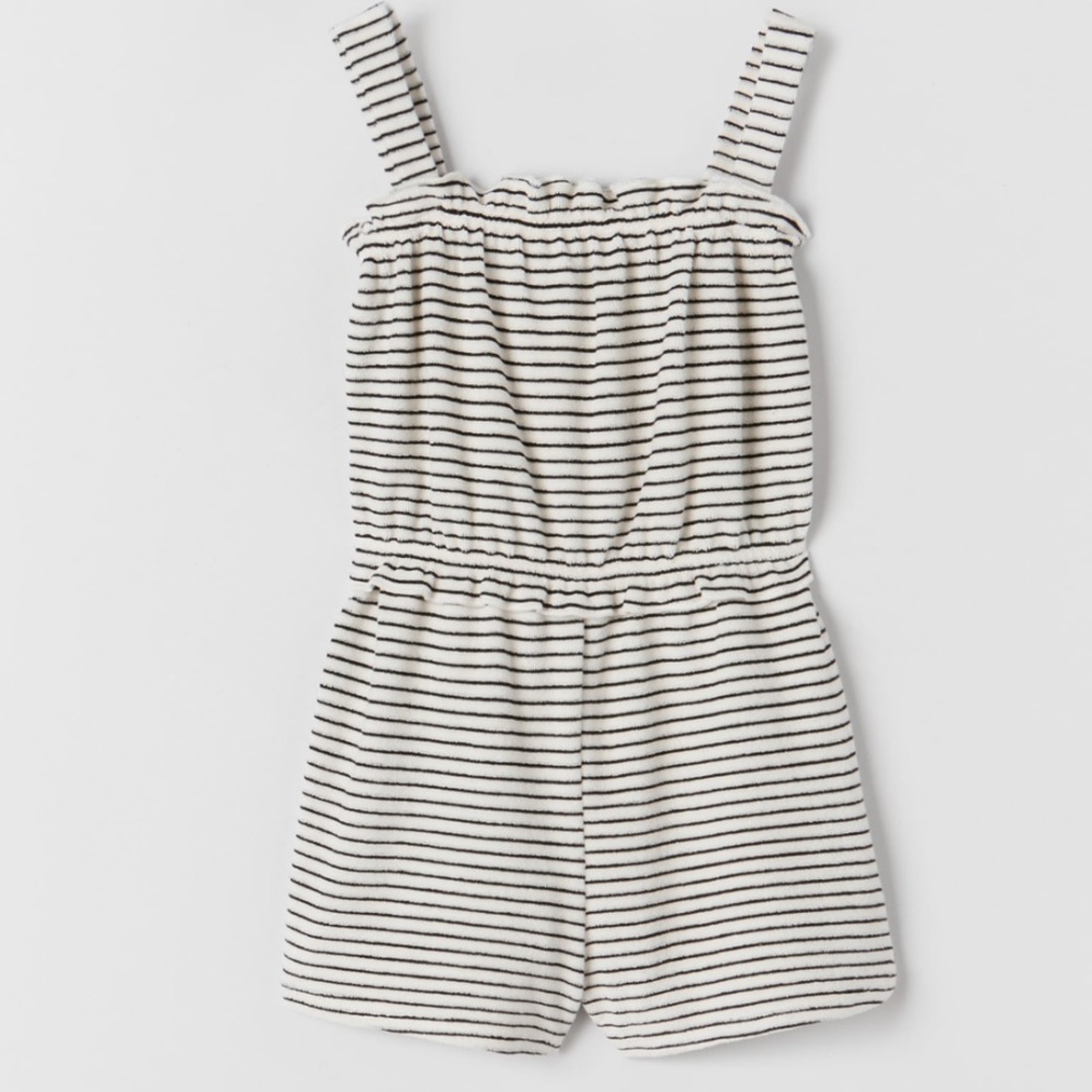 Zara Kids Striped Terrycloth Jumpsuit NWT